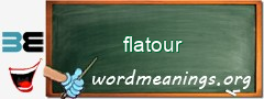 WordMeaning blackboard for flatour